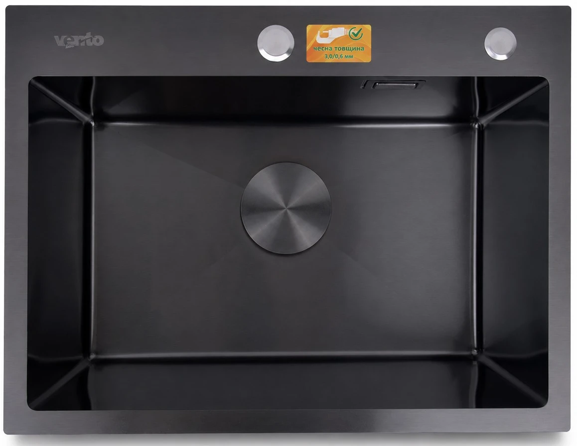 Мийка кухонна Ventolux HMKS 5843 PVD BK 3/0,6